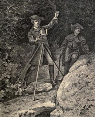 Young george washington as a surveyor